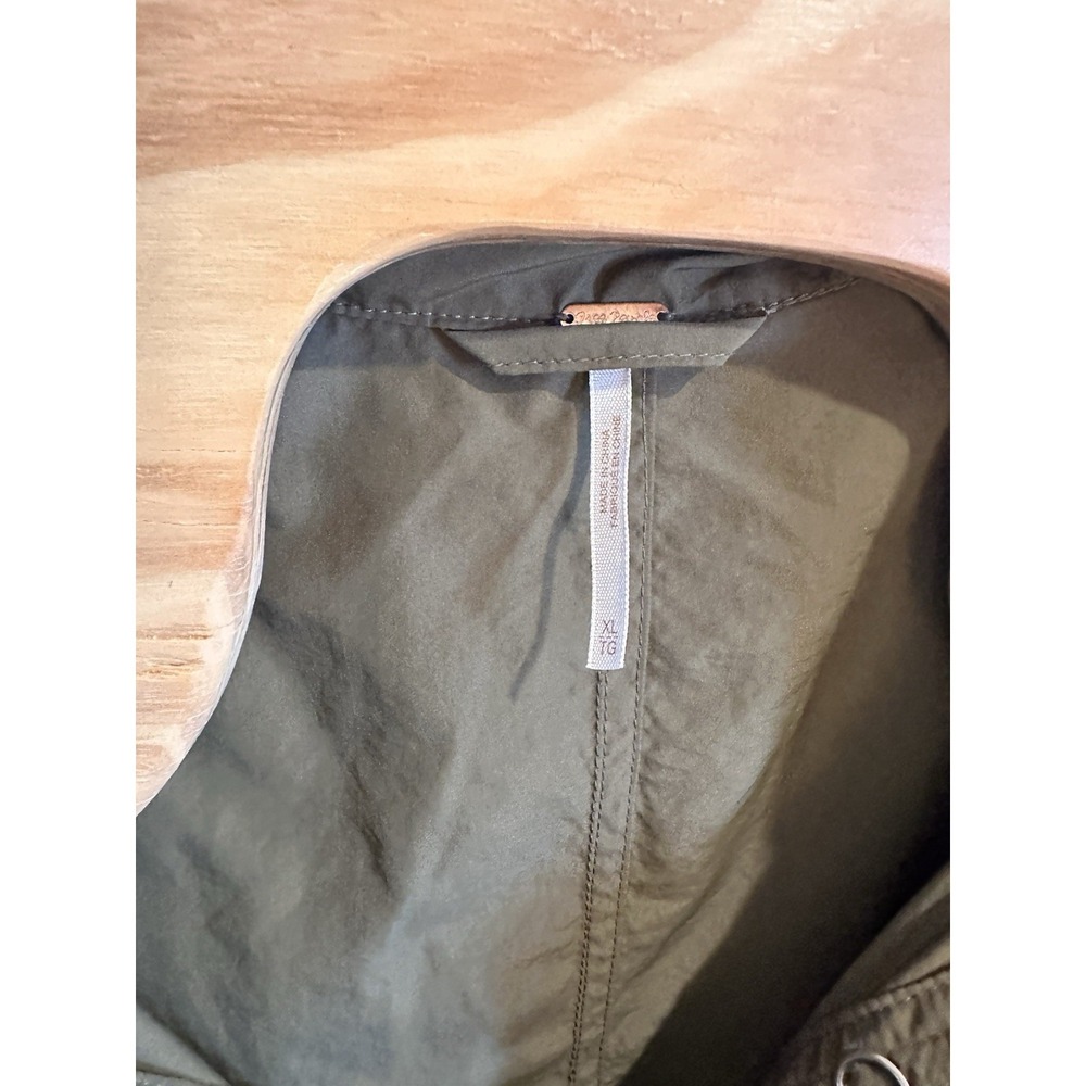 Free People Wind Swept Utility Jacket Women's XL Green Hood Windbreaker - Picture 3 of 4